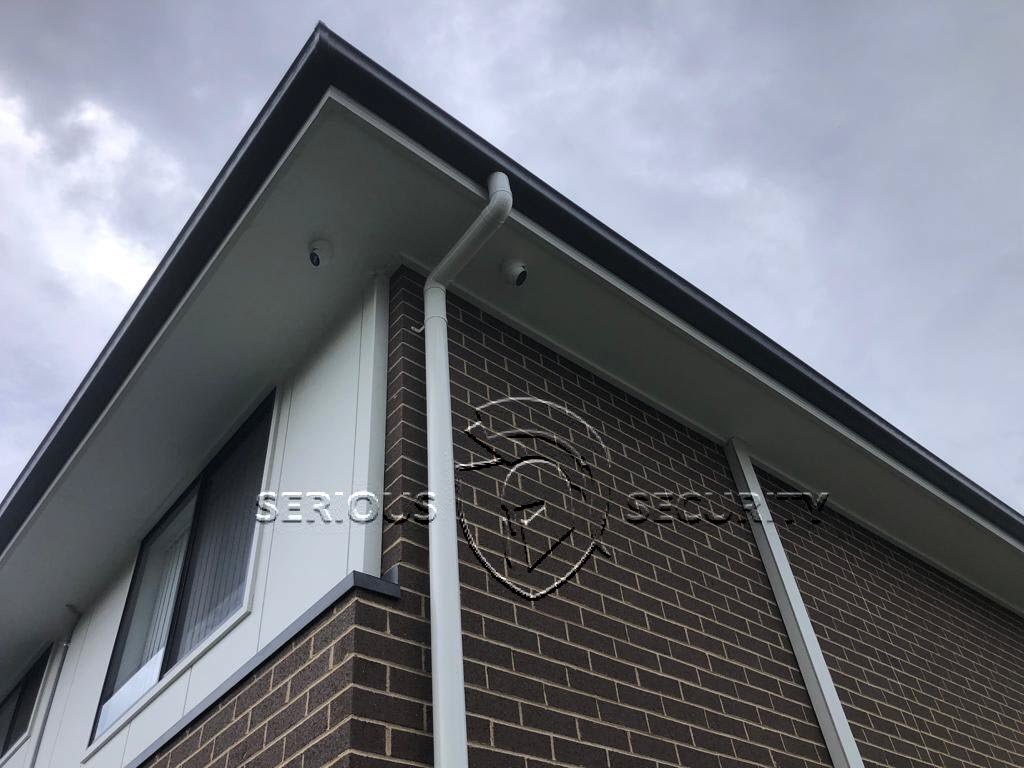 Camera installed near a two-storey roofline — Serious Security gallery